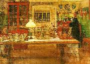 Carl Larsson till en liten vira Germany oil painting artist